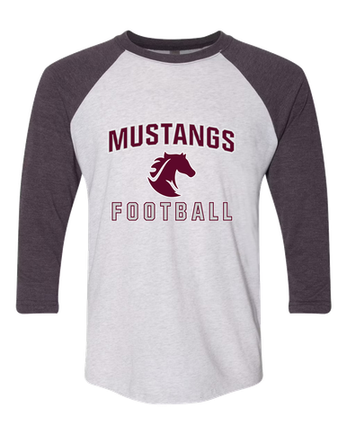 Northside Mustangs Football #1 Women's Baseball T-Shirt