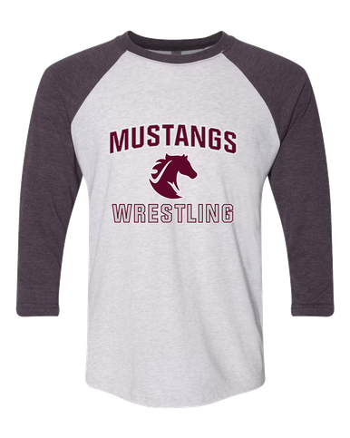 Northside Mustangs Wrestling Women's Baseball T-Shirt