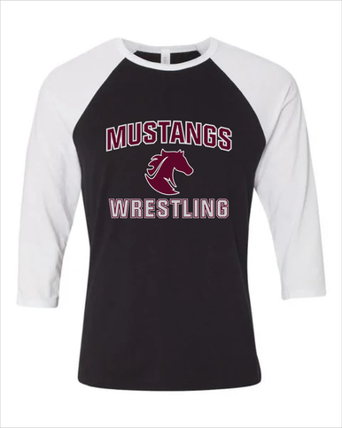 Northside Mustangs Wrestling Men's Baseball T-Shirt