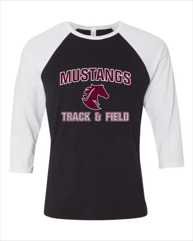 Northside Mustangs Track & Field Women's Baseball T-Shirt