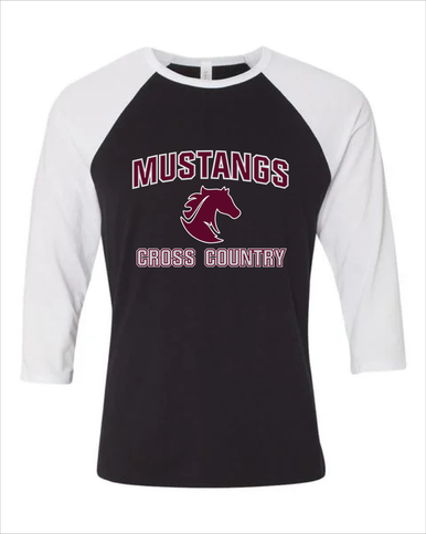 Northside Mustangs Cross Country Men's Baseball T-Shirt