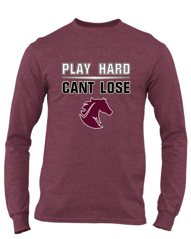 Northside Mustangs Play Hard, Can't Lose Men's LS T-Shirt
