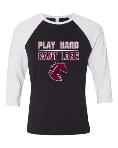 Northside Mustangs Play Hard, Can't Lose Men's Baseball T-Shirt