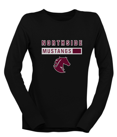 Northside Mustangs Mascot #7 Women's Premium LS T-Shirt