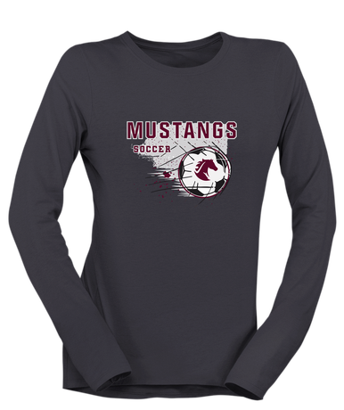 Northside Mustangs Soccer #2 Women's LS T-Shirt