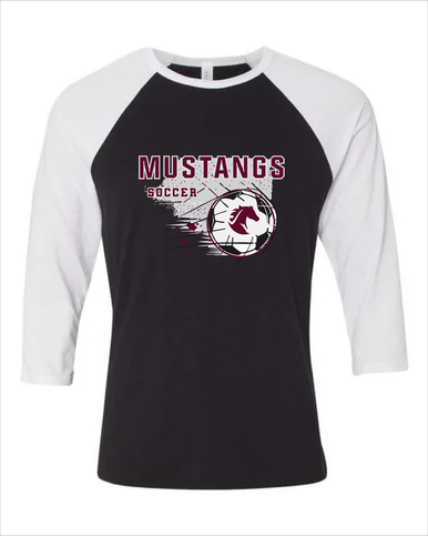 Northside Mustangs Soccer #2 Men's Baseball T-Shirt