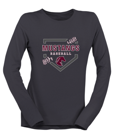 Northside Mustangs Baseball #2 Women's Premium LS T-Shirt
