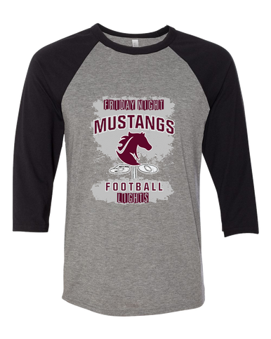 Northside Mustangs Football #6 Women's Baseball T-Shirt
