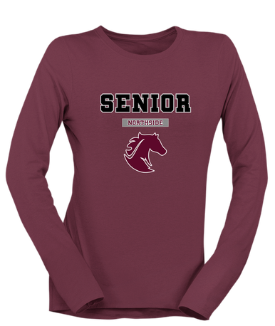 Northside Mustangs Senior #2 Women's LS T-Shirt