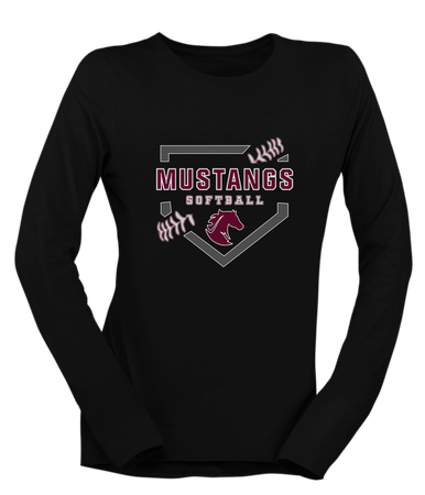 Northside Mustangs Softball #2 Women's LS T-Shirt