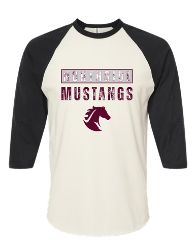 Northside Mustangs Mascot #9 Women's Baseball T-Shirt
