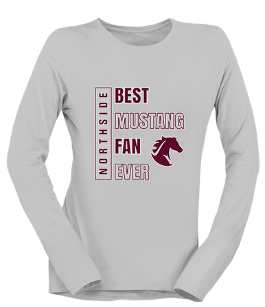 Northside Mustangs Best Mustang Fan Women's LS T-Shirt
