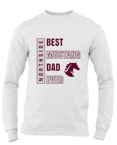 Northside Mustangs Best Mustang Dad Men's LS T-Shirt