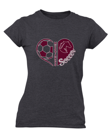 Northside Mustangs Heart Soccer Women's Premium SS T-Shirt