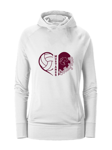 Northside Mustangs Heart Volleyball Women's Hoodie