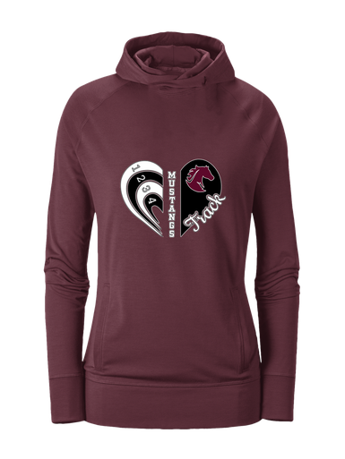 Northside Mustangs Heart Track Women's Hoodie