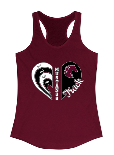 Northside Mustangs Heart Track Women's Tank Top