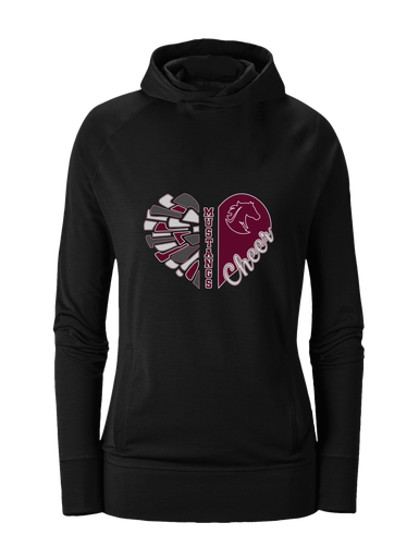Northside Mustangs Heart Cheer Women's Hoodie