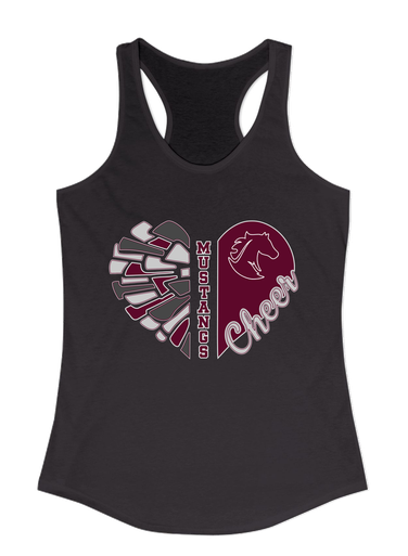 Northside Mustangs Heart Cheer Women's Tank Top