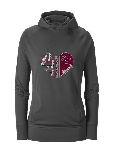 Northside Mustangs Heart Band Women's Hoodie