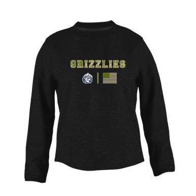 Glacier Peak Grizzlies Camo Flag Women's Sweatshirt
