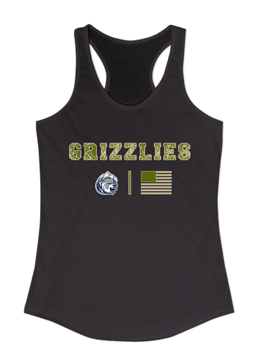 Glacier Peak Grizzlies Camo Flag Women's Tank Top