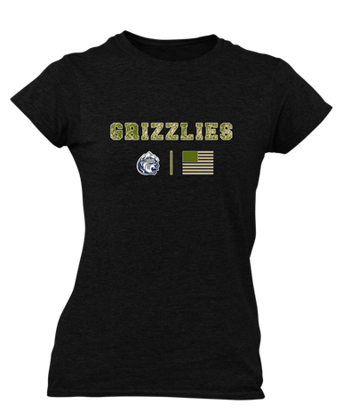Glacier Peak Grizzlies Camo Flag Women's Premium SS T-Shirt