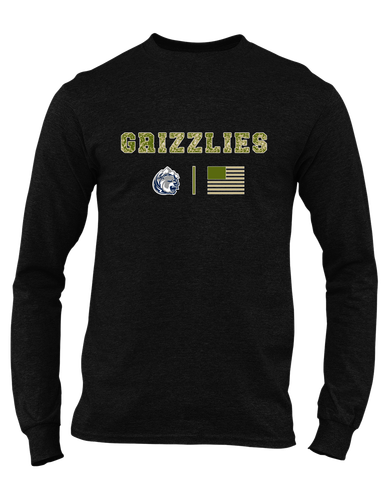 Glacier Peak Grizzlies Camo Flag Men's Premium LS T-Shirt