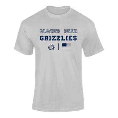 Glacier Peak Grizzlies Spirit Flag Men's SS T-Shirt