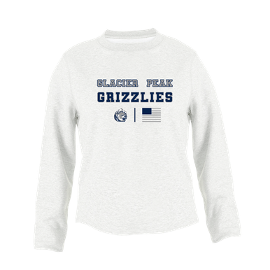 Glacier Peak Grizzlies Spirit Flag Women's Sweatshirt