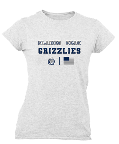Glacier Peak Grizzlies Spirit Flag Women's SS T-Shirt
