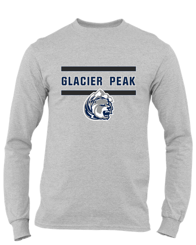 Glacier Peak Grizzlies Mascot #4 Men's LS T-Shirt