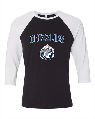 Glacier Peak Grizzlies Mascot #6 Women's Baseball T-Shirt