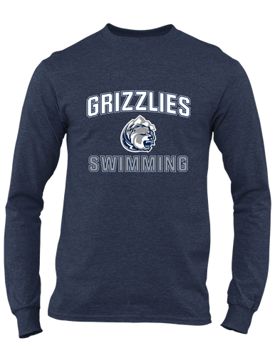 Glacier Peak Grizzlies Swimming Men's LS T-Shirt