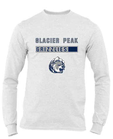 Glacier Peak Grizzlies Mascot #7 Men's LS T-Shirt