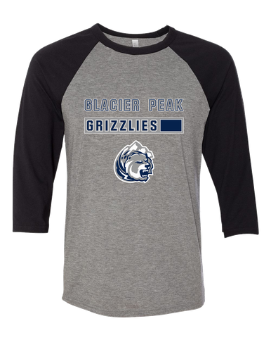 Glacier Peak Grizzlies Mascot #7 Women's Baseball T-Shirt