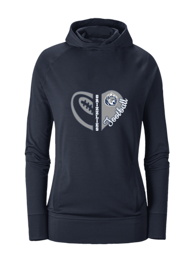 Glacier Peak Grizzlies Heart Football Women's Hoodie