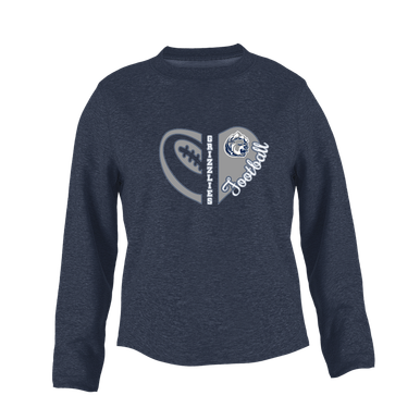 Glacier Peak Grizzlies Heart Football Women's Sweatshirt