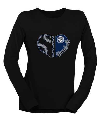 Glacier Peak Grizzlies Heart Baseball Women's LS T-Shirt