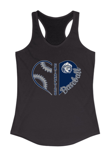 Glacier Peak Grizzlies Heart Baseball Women's Tank Top