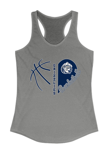 Glacier Peak Grizzlies Heart Basketball Women's Tank Top