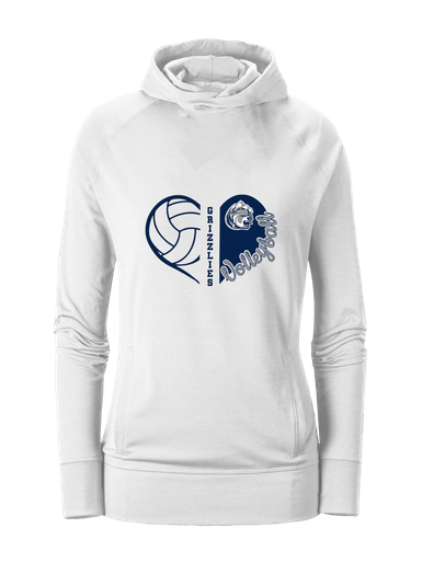 Glacier Peak Grizzlies Heart Volleyball Women's Hoodie