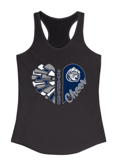 Glacier Peak Grizzlies Heart Cheer Women's Tank Top