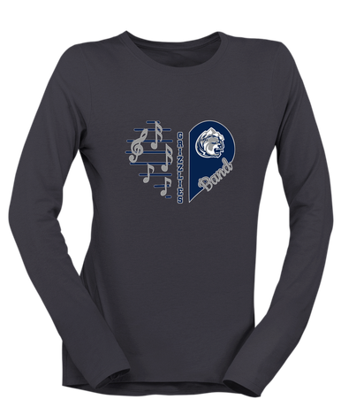 Glacier Peak Grizzlies Heart Band Women's LS T-Shirt
