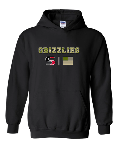 Sunnyside Grizzlies Camo Flag Men's Hoodie
