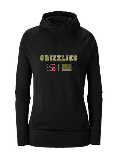 Sunnyside Grizzlies Camo Flag Women's Hoodie
