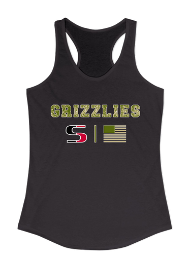 Sunnyside Grizzlies Camo Flag Women's Tank Top