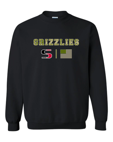 Sunnyside Grizzlies Camo Flag Men's Sweatshirt