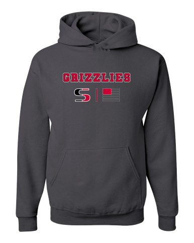 Sunnyside Grizzlies Team Colors Flag Men's Premium Hoodie