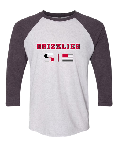 Sunnyside Grizzlies Team Colors Flag Men's Baseball T-Shirt